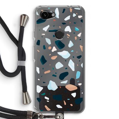 Terrazzo N°13: Pixel 3a Transparant Hoesje met koord