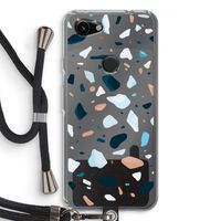 Terrazzo N°13: Pixel 3a Transparant Hoesje met koord