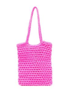 Molo sac porté épaule Confetti en crochet - Rose