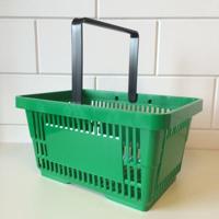 Winkelmandje groen 1 handgreep 22 liter