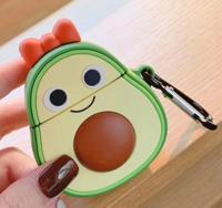 Voor Apple AirPods 1/2 generatie universele paar avocado en ananas Bluetooth hoofdtelefoon beschermhoes (groen)