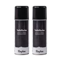 2x busjes zwarte krijtbord/schoolbordverf spray 200 ml
