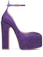 Valentino Garavani escarpins Tan-Go 155 mm à ornements en cristal - Violet