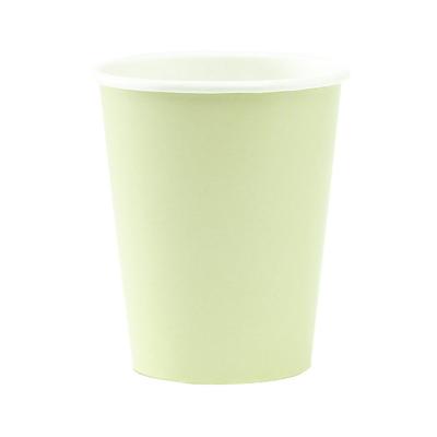 Feestbekers met hoesjes - 8x - mintgroen - papier - 250ml
