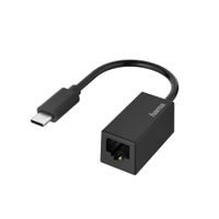 Hama Netwerk-adapter USB-C-stekker - LAN/Ethernet-aansluiting Gigabit-ethernet Hama Netwerk-adapter USB-C-stekker - LAN/Ethernet-aansluiting Gigabit-ethernet