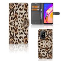 OPPO Reno5 Z | A94 5G | Telefoonhoesje | Met pasjeshouder | Leopard