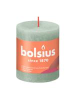 Rustiek stompkaars shine 80/68 jade green - Bolsius