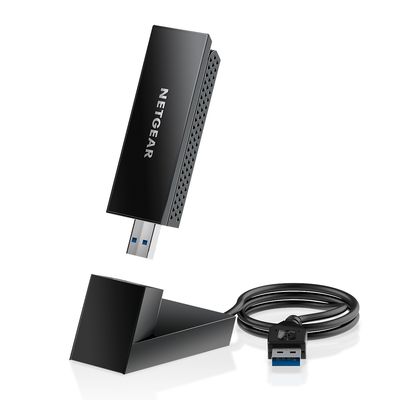 NetgearNighthawk A8000 WiFi 6E USB 3.0-adapter Wifi adapter Zwart