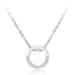 Dames ketting Edelstaal Cilla Jewels Zircon Circle