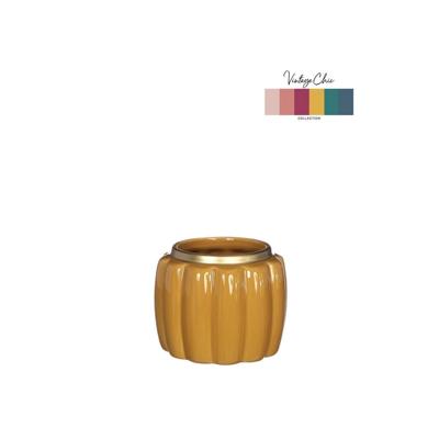 Bloempot Pouff mosterd Ø9,5xH7,6cm