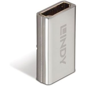 Lindy 41511 tussenstuk voor kabels HDMI 2.1 Zilver