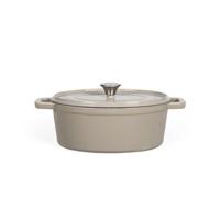 Ovale gietijzeren braadpan - Livoo - MEP129G - Grijs