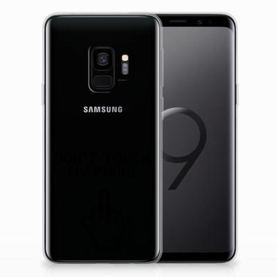 Samsung Galaxy S9 Silicone-hoesje Finger Don't Touch My Phone Samsung Galaxy S9 Silicone-hoesje Finger Don't Touch My Phone