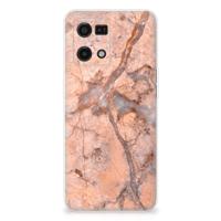 OPPO Reno7 4G | TPU | Siliconen hoesje | Marmer Oranje