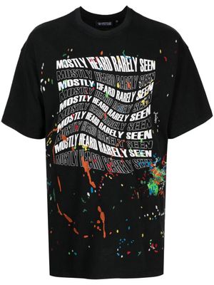 Mostly Heard Rarely Seen t-shirt à effet taches de peinture - Noir