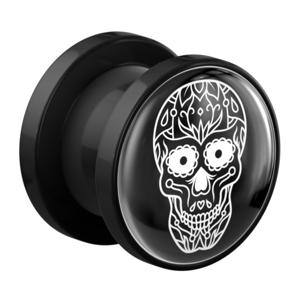 Tunnel met Magisch Doodshoofd Design Acryl Tunnels & Plugs