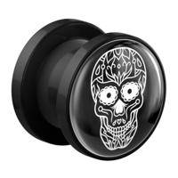 Tunnel met Magisch Doodshoofd Design Acryl Tunnels & Plugs - thumbnail