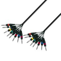 Adam Hall 3 Star L8 VV 0300 multikabel 8 x Jack TRS naar 8 x Jack TRS 3 m