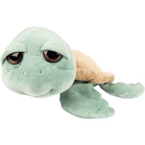 Suki Gifts pluche zeeschildpad Jules knuffeldier - cute eyes - mintgroen - 24 cm