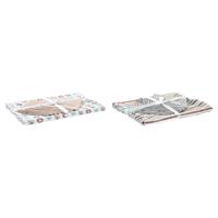 Tafelkleed en servetten DKD Home Decor 9 Onderdelen 2 Stuks 150 x 250 x 0,5 cm Grijs Hemelsblauw