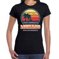 What happens in Monaco stays in Monaco shirt beach party / vakantie outfit / kleding zwart voor dames 2XL  -