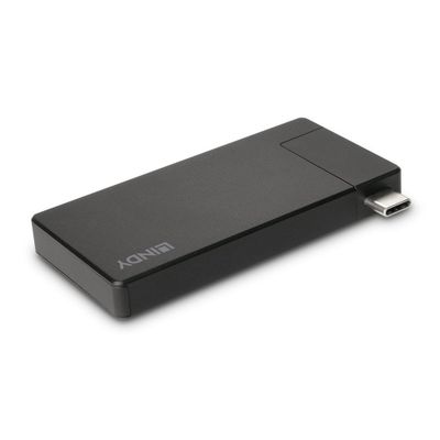 Lindy DST-Micro Bedraad USB 3.2 Gen 1 (3.1 Gen 1) Type-C Zwart