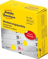Avery marking dots, diameter 10 mm, rol met 800 stuks, geel