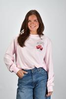 Ganni t-shirt A1050059 chalk pink