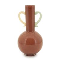 By-Boo Vaas 'Alegre' Mondgeblazen glas, kleur Terra