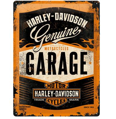 Harley-Davidson Tin Sign 'Garage' 30 x 40 cm