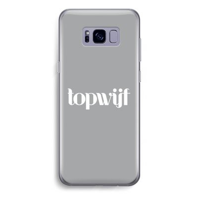 Topwijf Grijs Wit: Samsung Galaxy S8 Plus Transparant Hoesje