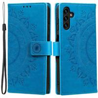 Samsung Galaxy A54 5G Mandala Series Wallet Case - Blauw - thumbnail