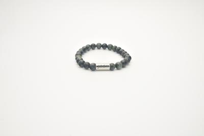 JOSH Heren Armband met Natuursteen Groen | 09313-BRA