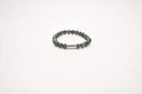 JOSH Heren Armband met Natuursteen Groen | 09313-BRA