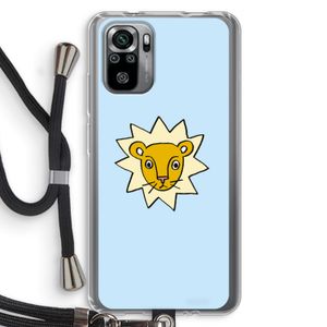 Kleine leeuw: Xiaomi Redmi Note 10S Transparant Hoesje met koord