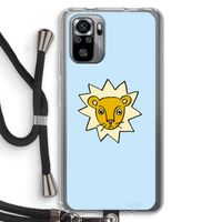 Kleine leeuw: Xiaomi Redmi Note 10S Transparant Hoesje met koord