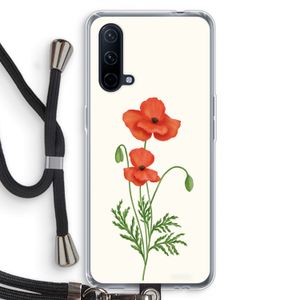 Red poppy: OnePlus Nord CE 5G Transparant Hoesje met koord