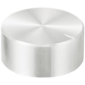 TRU COMPONENTS TC-11696496 Draaiknop Met knopmarkering Zilver (Ø x h) 30 mm x 13 mm Aluminium, Plastic 1 stuk(s)