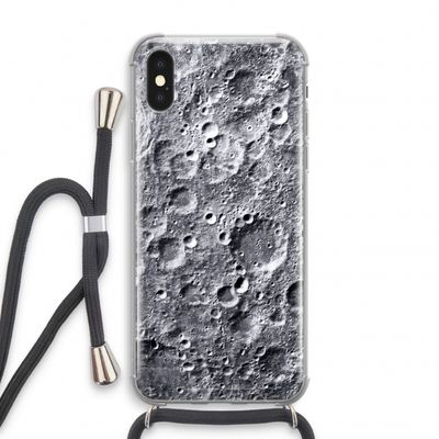 Maanlandschap: iPhone X Transparant Hoesje met koord