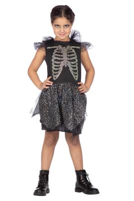 Jurk skelet met strass steentjes