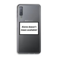 Alone: Samsung Galaxy A7 (2018) Transparant Hoesje