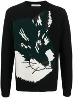 Maison Kitsuné pull Fox Head en jacquard - Noir - thumbnail