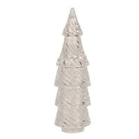 Clayre & Eef Glazen potje Kerstbomen Ø 7x24 cm Transparant Glas