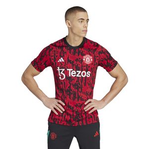 adidas Manchester United Pre-Match Trainingsshirt 2023-2024 Rood Zwart