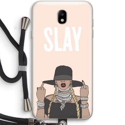 Slay All Day: Samsung Galaxy J7 (2017) Transparant Hoesje met koord