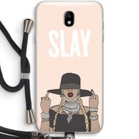 Slay All Day: Samsung Galaxy J7 (2017) Transparant Hoesje met koord