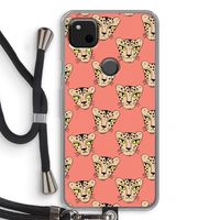 Tijger: Pixel 4a Transparant Hoesje met koord