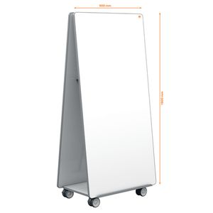 Nobo Move & Meet mobiel systeem met 2 whiteboard panelen, ft 180 x 90 cm