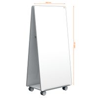 Nobo Move & Meet mobiel systeem met 2 whiteboard panelen, ft 180 x 90 cm - thumbnail
