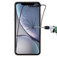 0.1mm 9H volledige scherm flexibele vezel getemperd glas Film voor iPhone XR (zwart)